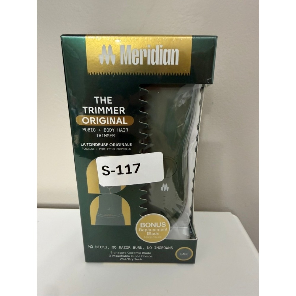 Meridian The Trimmer Original Mens OS Sage Green Body Hair Groomer NWT